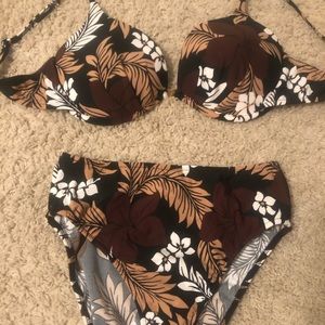 Venus brown floral bikini